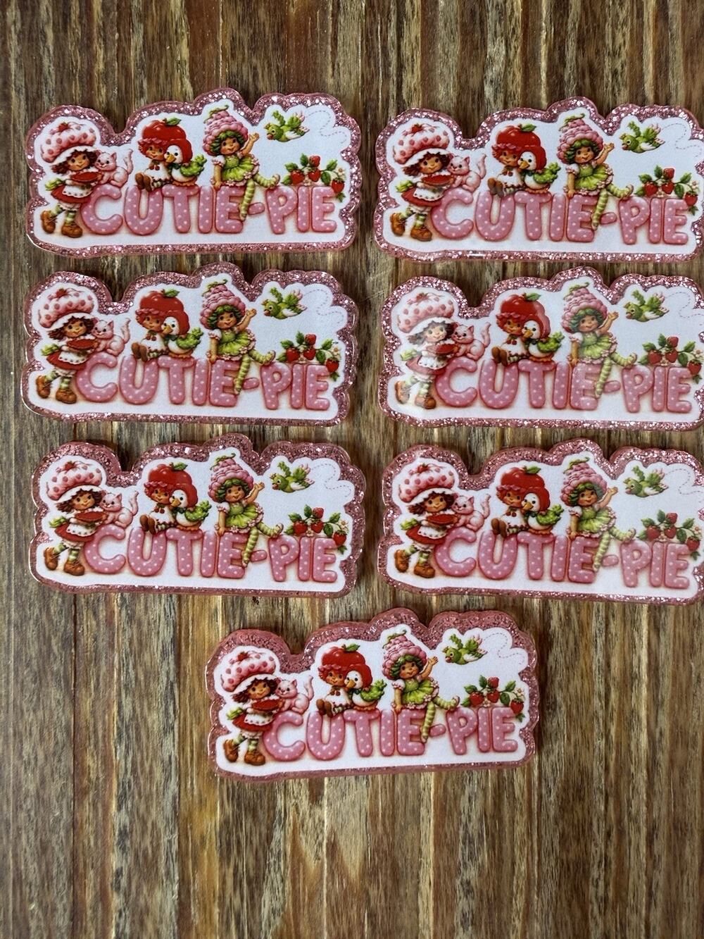 7 Pc Strawberry Shortcake - Cutie Pie Acrylic Flatbacks